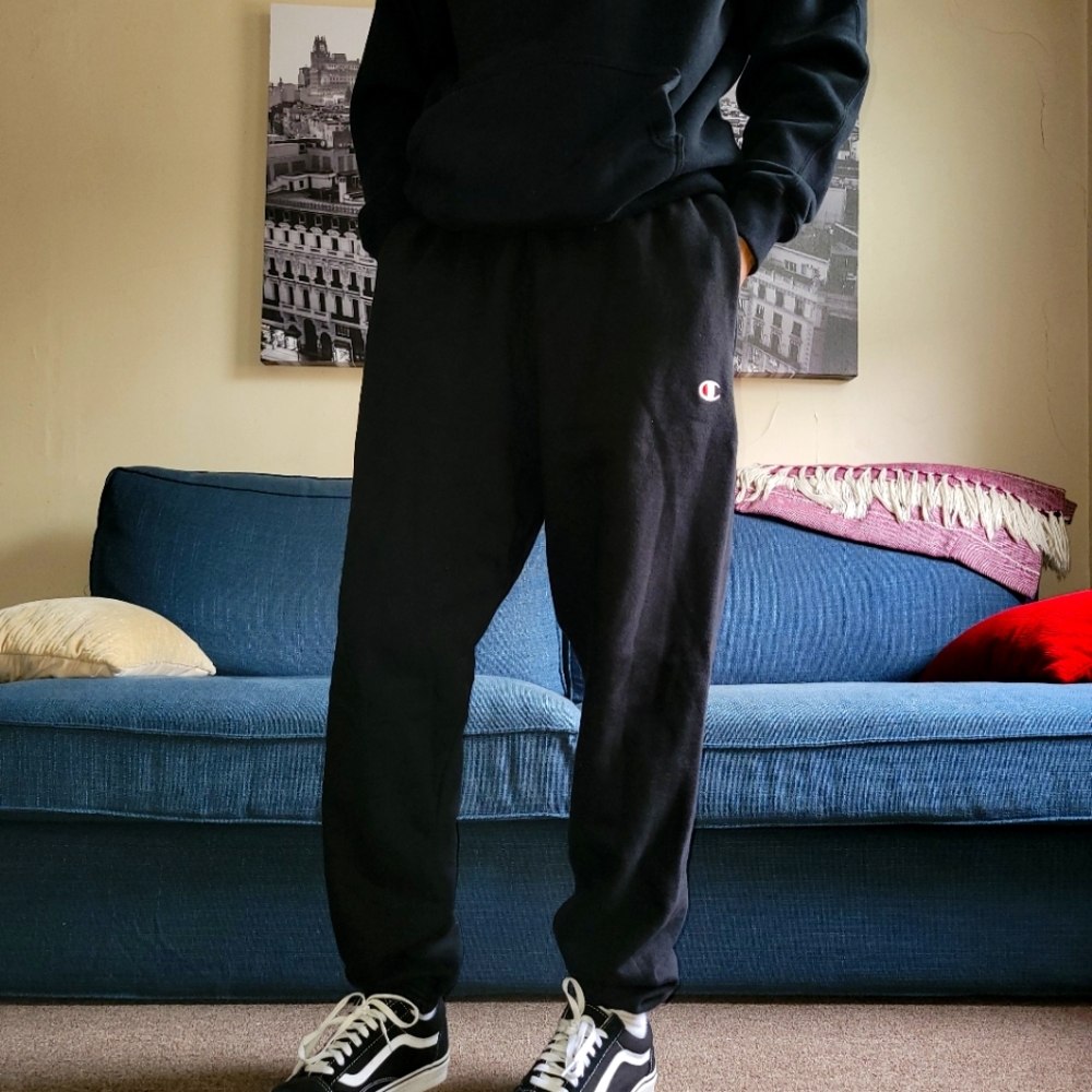 CHAMPION Reverse Weave Sweatpant BLACK SIZE M